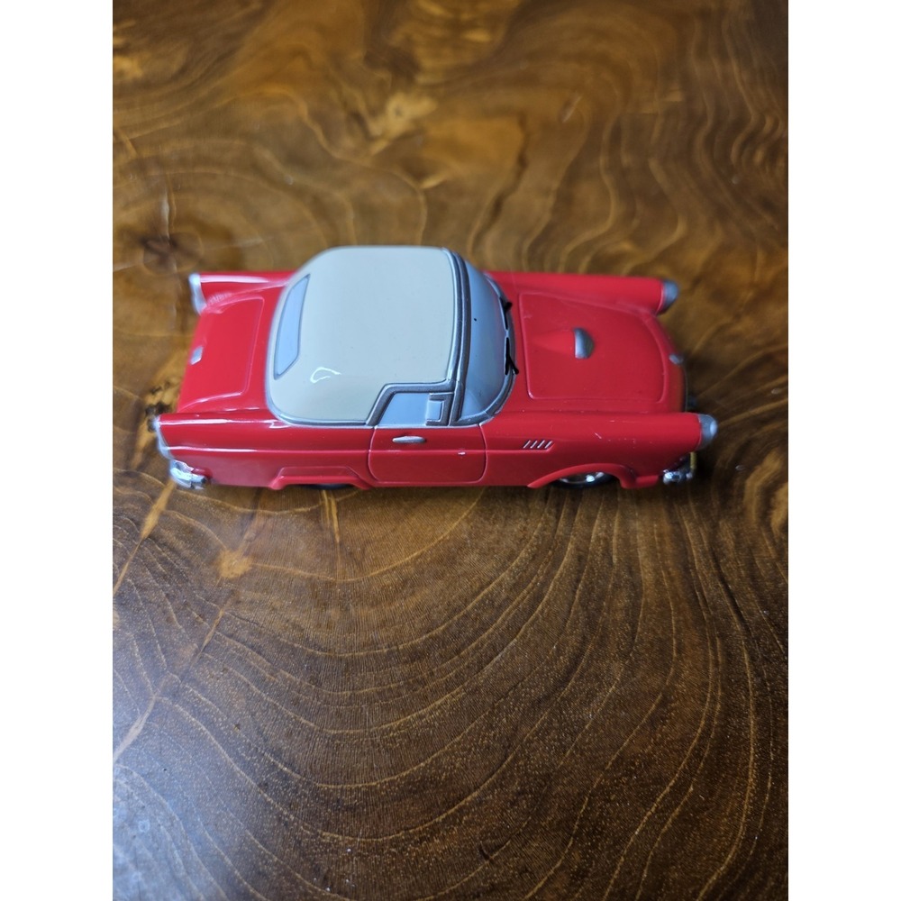 Classic 1950s Style Red Die-Cast Car Hardtop Model 4" Vintage Look Collectible